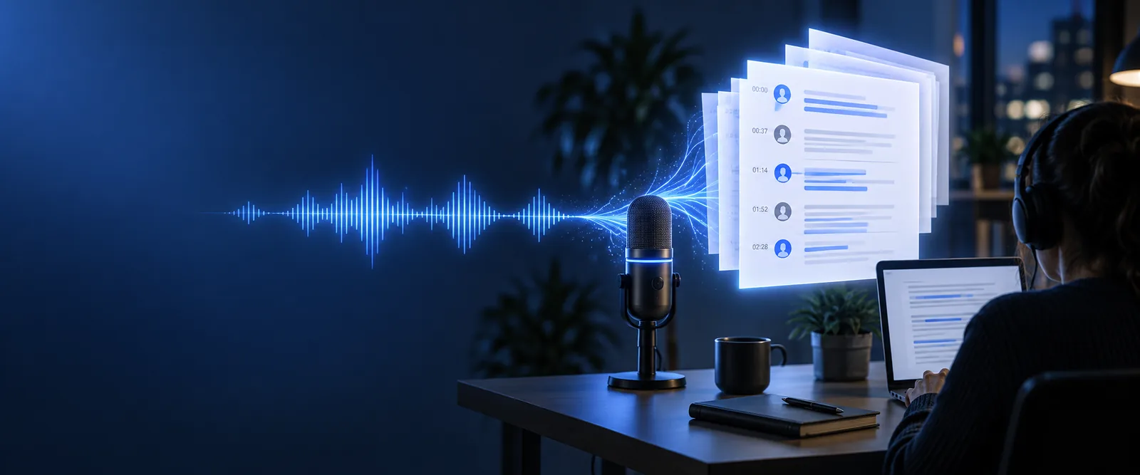 Bildmaterial der Landingpage von Mp3 To Text